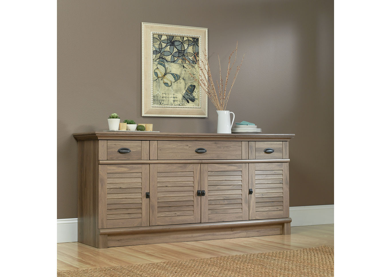 Harbor View Salt Oak Credenza,Sauder